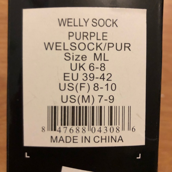 NWT | Hunter Boots | Purple Fleece Welly Socks | Size S - Picture 3 of 3